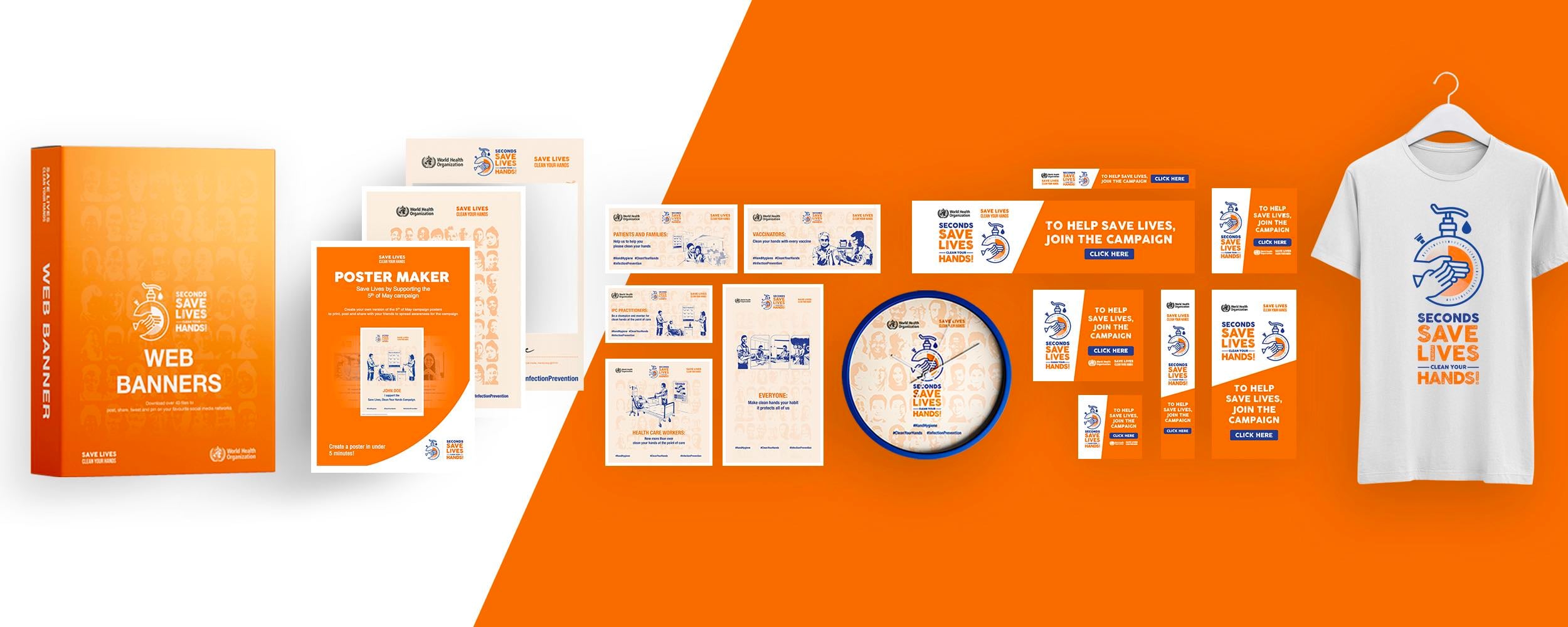 World hand hygiene day 2021 display of various campaign assets